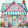 Sewing House-14CT Stamped Cross Stitch 40*40cm/15.75*15.75in