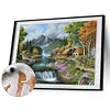 Forest Waterfall-Paint by Numbers Acrylic Painting 50*40CM