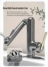 Rotating robotic arm washbasin faucet bathroom vanity sink hand basin hot and cold water faucet