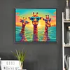 Swimming Giraffes-Paint by Numbers Acrylic Painting 50*40CM