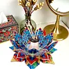  DIY Diamond Painting 3D Puzzle Irregular Shapes Mandala Lotus Shaped Candle Aromatherapy Holder Tray Decor Kit