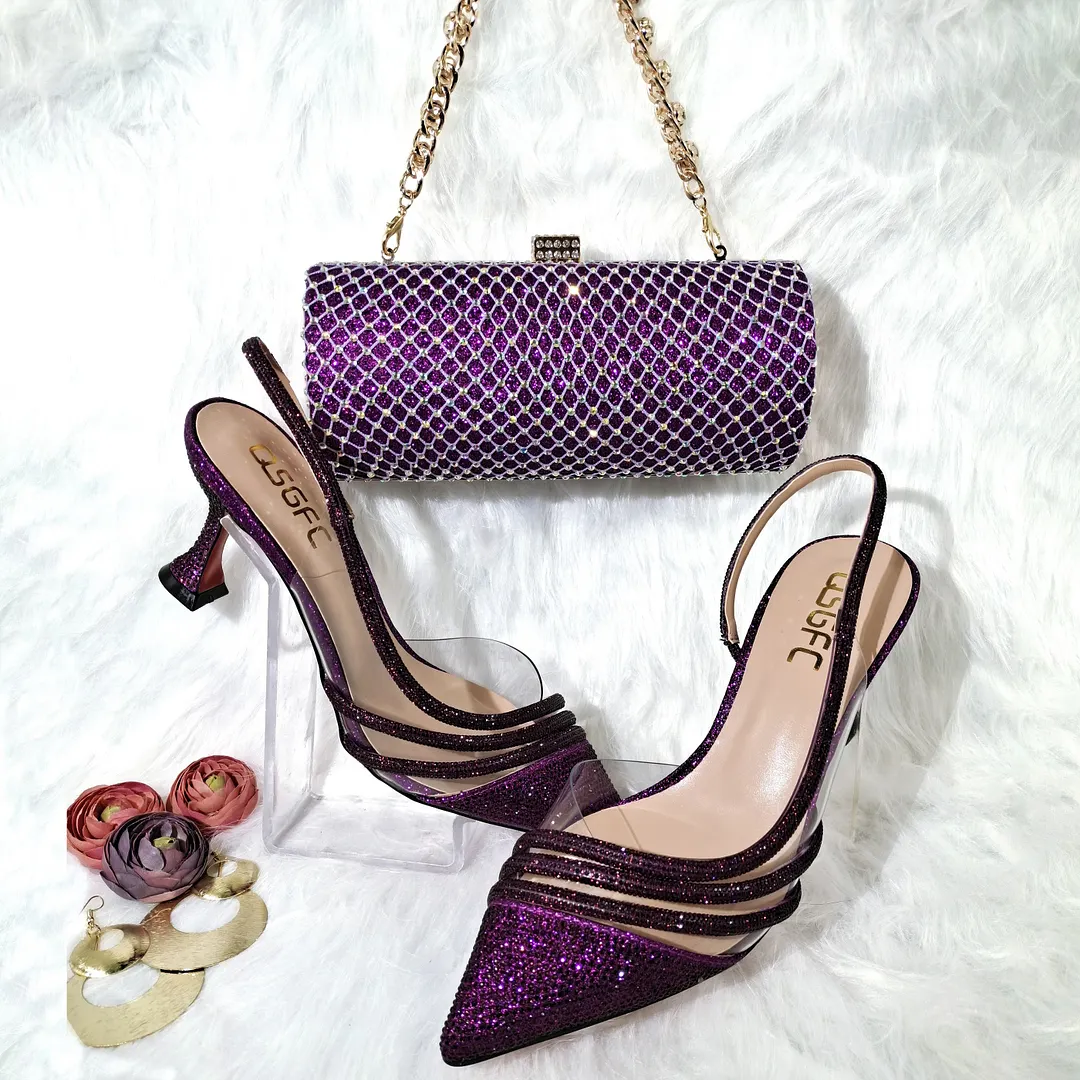 QSGFC Gold Comfortable streamline pointed stiletto noble ladies shoelace bag party shoe bag friend party shoelace bag
