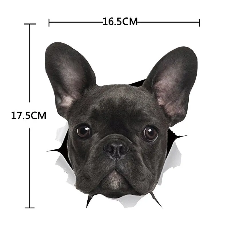New Cat Dog 3D Wall Sticker Bathroom Toilet Kids Room Decoration Wall Decals Animal Sticker Refrigerator Waterproof Poster