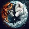 Tai Chi Wolf-11CT Stamped Cross Stitch 50*50cm/19.69*19.69in