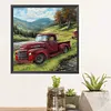 Field Red Car - Paint by Numbers Acrylic Painting 40*40cm