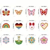 12 Pairs Double Sided Diamond Painting Earrings for Women Girls (Butterfly)