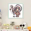 Indian Girl And Horse-11CT Stamped Cross Stitch 40*40cm/15.75*15.75in