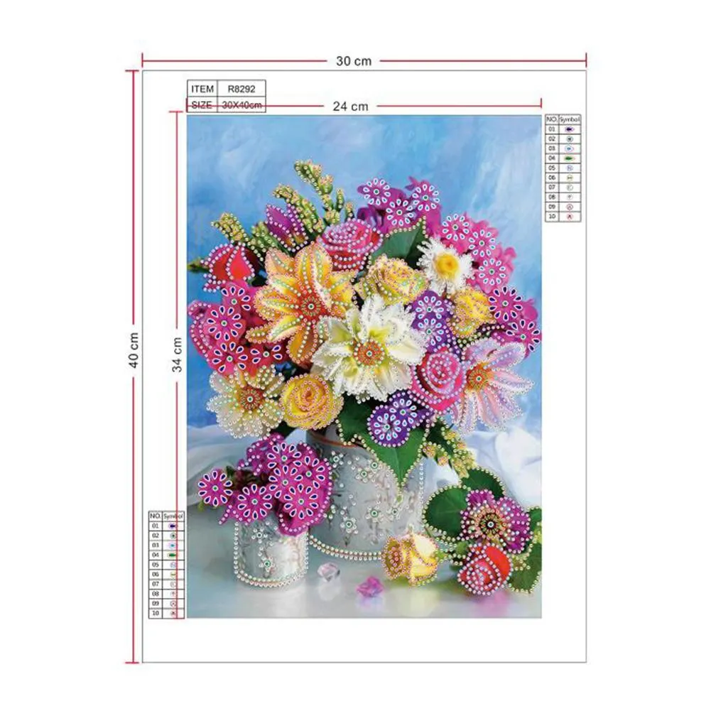 Diamond Painting - Special Shaped Drill - Splendid Flower