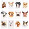 12pcs Dogs 5D DIY Square Drill Diamond Painting Kits for Adults Beginners Home Decor Diamonds Paintings Gem Art 5.91x7.09in