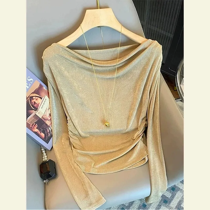 Athvotar Athvotar Light Luxury White Acetic Fascination Stender Shirt Woman 2025 New High-End Feel Chic Shirt Top