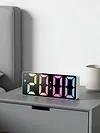 Digital Alarm Clock with LED Display Date Temperature Dimmable Snooze Battery Operated Alarm Clock for Deep Sleepers Kids Elderly Home Office