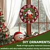 (US Local) DIY Xmas Diamond Painting Ornament with Clock Function Creative Craft