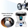 LED Rechargeable Head Lights Flashlight for Camping Cycling Fishing (White)