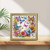DIY Special Shape Double sided Print Clear Diamond Art Kit Wooden Framed Diamond Painting Kit(21.5x21.5cm)