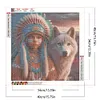 Peinture diamant drill rond enfant indien-40*40cm