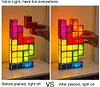 Tetris Lamp DIY Stackable Puzzle LED Night Light Table Lamp Mood Light Retro Night Light Multi-Shape Buildable Bedroom Living Room Decoration Home Lighting