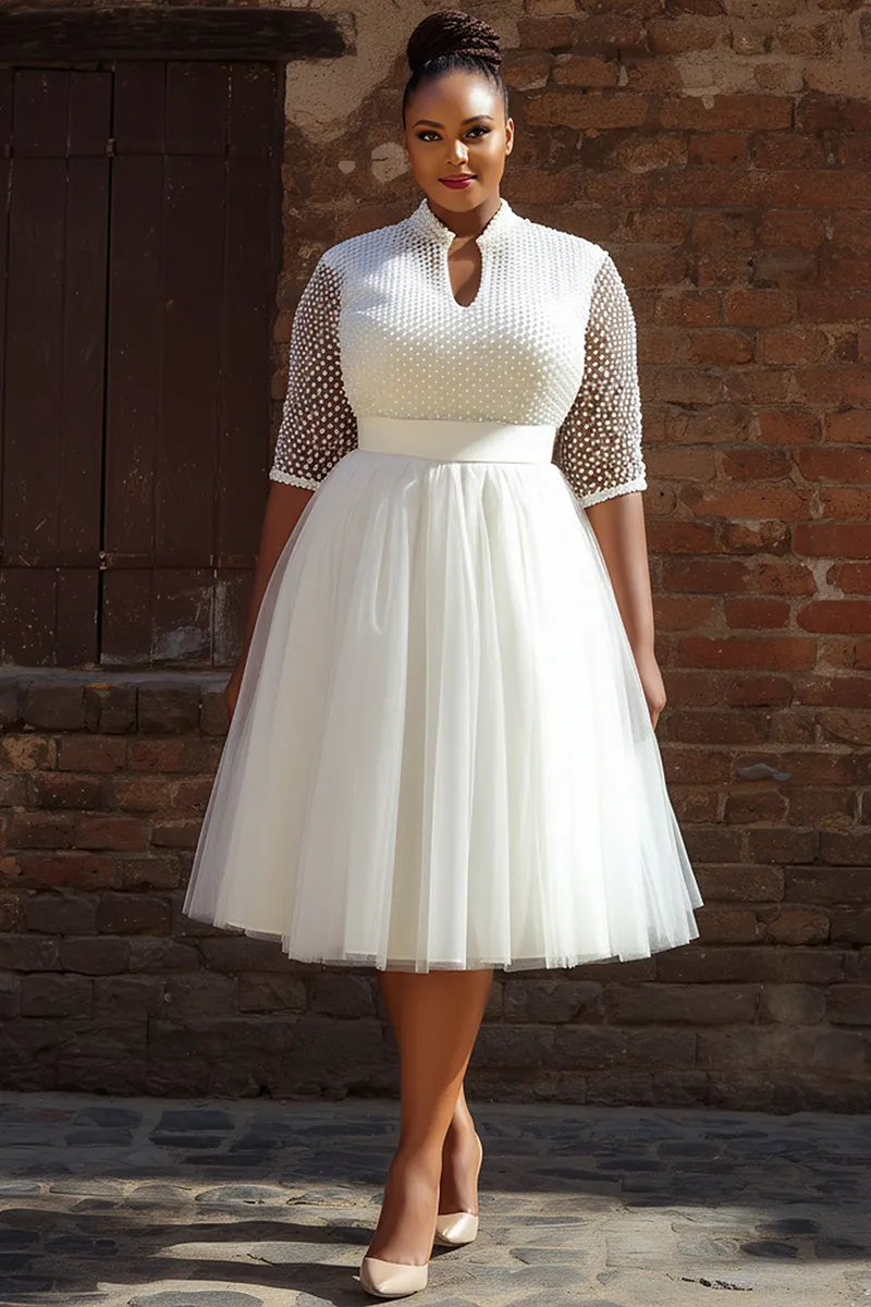 White Super Plus Size Formal Dresses Xpluswear Design Plus Size Wedding  White Elegant One Shoulder