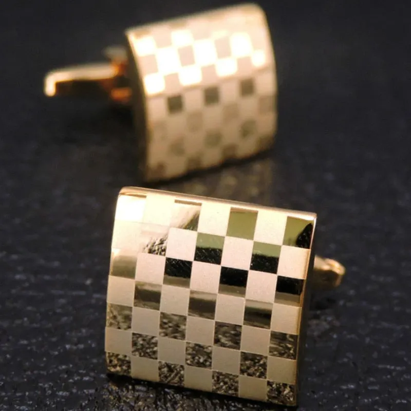 French Shirt Cufflinks Buttons High Quality Copper Material Laser Metal Men's Business Party High-grade Classic Cuff Link Unisex