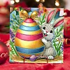 6Pcs oeufs de P&acirc;ques lapins-bricolage carte de voeux