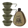 4Pcs 300ml Outdoor Sierra Bowl Stainless Steel Tableware for Backpacking Hiking