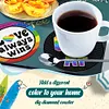 8PCS DIY Acrylic Round Diamond Painting Coasters Kits (Rainbow Symbol)