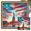 Independence Day Scenery-11CT Stamped Cross Stitch 40*40cm/15.75*15.75in