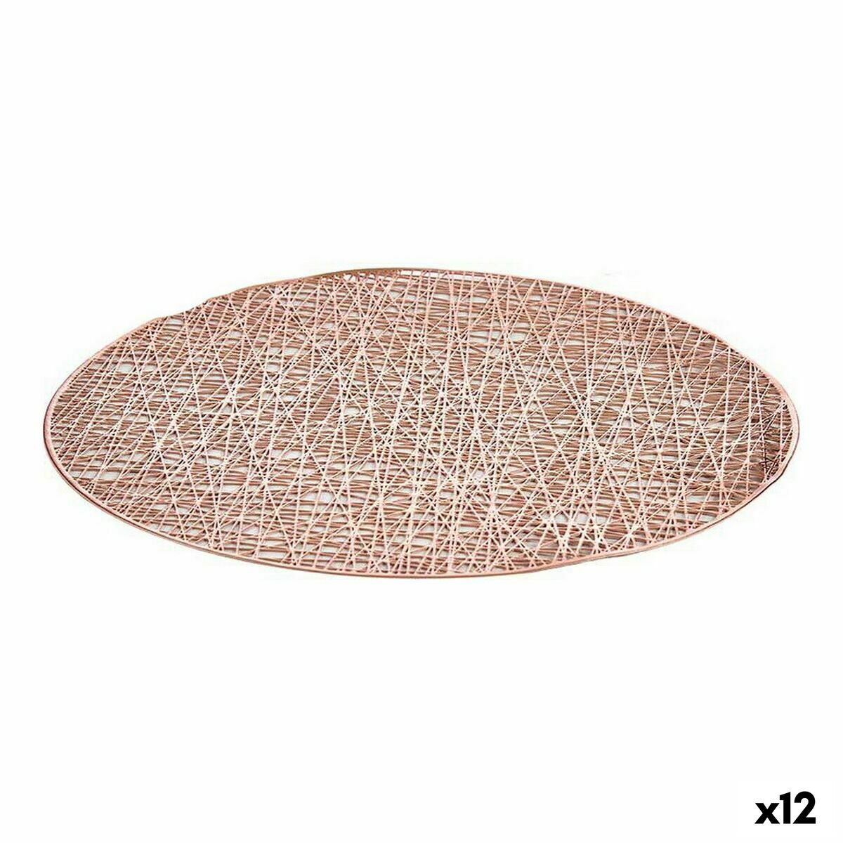 Table Mat Kinvara Pink Plastic &Oslash; 38 cm (12 Units)