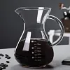 Glass Pot with Filter, High Temperature Resistant Espresso Pots, Graduated Scale, Coffee Server for Home Barista Coffee Maker