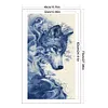 (US Local)Wolf -11CT Stamped Cross Stitch Kit(40x70cm)