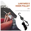 Adjustable Hanging Lanyard Tent Lamp Lifting Pulley Hook (3/8 inch Metal)