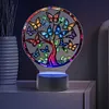 Acrylic Double Sided Butterfly Tree Of Life Diamond Painting LED Night Light Kit