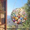 (Upgrade Size)DIY Diamond Painting Art Double Sided Effect Pendant Colorful Stained Glass Hanging Ornament Kit(rFlowers)
