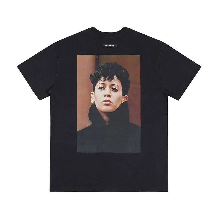 Fog T Shirt T Shirt Portrait Printing ShortSleeved TShirt Men and Women Loose Large Size Retro Sports Fear Of God essential