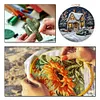 Xmas House-DIY Embroidery Kit with Pattern Cotton Threads Needles Hoop 30*30cm/11.81*11.81in