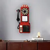 Decorative Telephones Model Retro Wall Mounted Phone Decoration Antique Vintage Rotary Dial Office Phone Ornament 