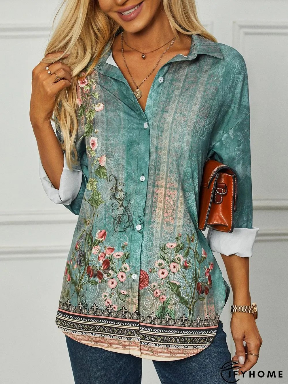 Floral Casual Long Sleeve Blouse | IFYHOME