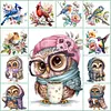 (Multi-Style) Flower Bird Owl - 18CT Stamped Cross Stitch 20*20cm/7.87*7.87in