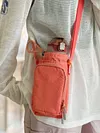 Crossbody Water Bottle Bag Adjustable Strap with Front Pocket for Hiking Camping