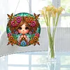 >SALE<Double Sided Special Shape Cute Girl Diamond Painting Hanging Pendant for Wall