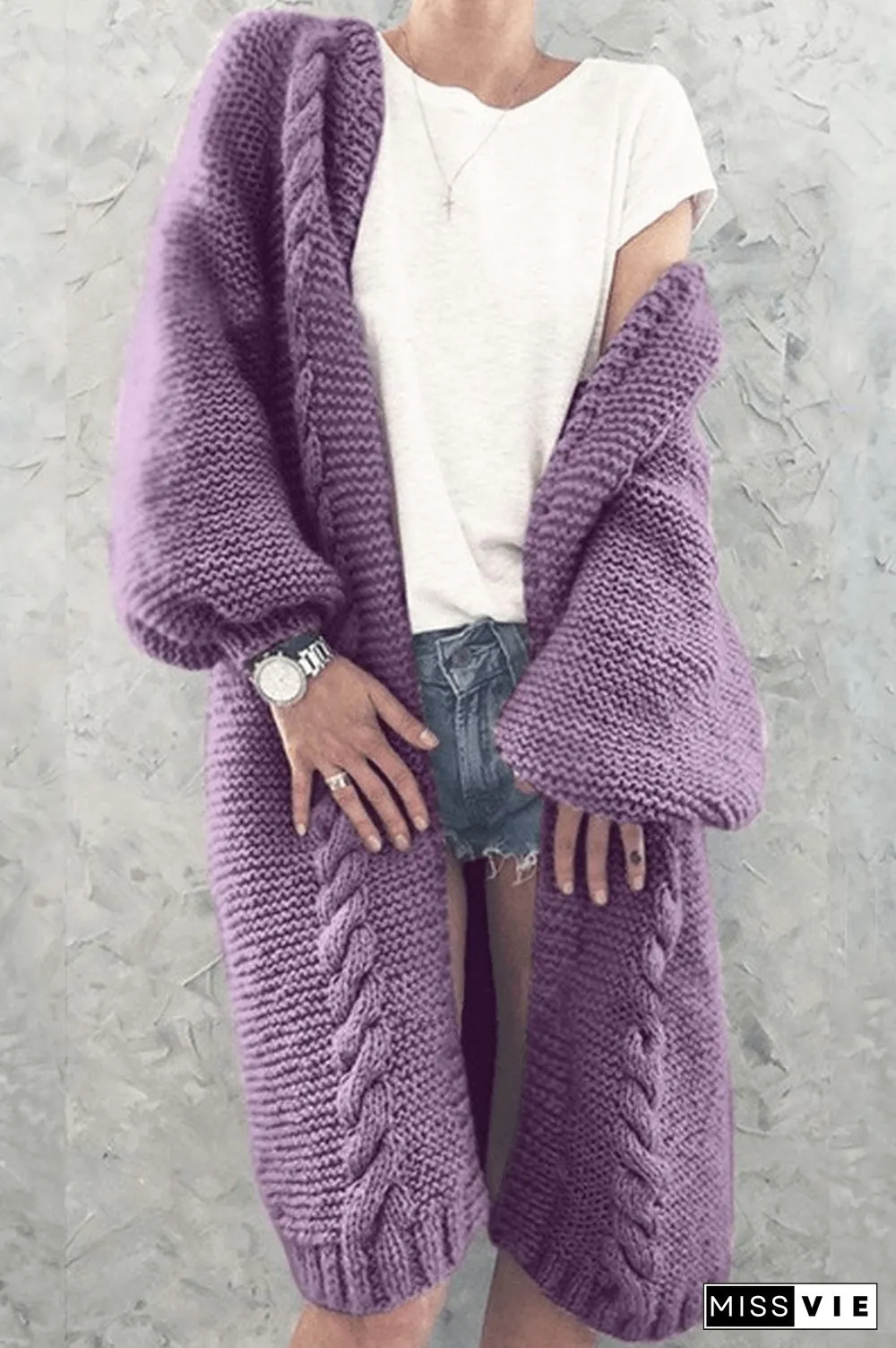Warm Fashion Knit Sweater Cardigan Coat