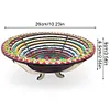 (US Local)DIY Mandala Flower Diamond Painting Dining Plate Home Dining Table Fruit Tray Kits