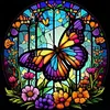 Diamond Painting-DIY Full Round Drill Stained Glass Butterfly