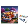 (US Local)Paint By Numbers Kit On Canvas DIY Oil Art Vacation Picture Home Decor40x40cm