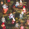 (US Local)6pcs Xmas Owl  DIY Diamond Painting Art Pendant Wall Door Decoration