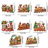 8Pcs Double Side Effect Acrylic Special Shaped Christmas Theme Xmas Trees Hanging Pendant Kits