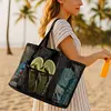 2-in-1 Mesh Beach Bag Large Beach Tote Bag Swimming Pool Travel Bag for Women