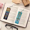 (US Local)8Pcs DIY Dragonfly Diamond Painting Art Bookmarks with Crystal Pendants for Gift