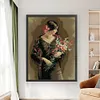 Smell Flower Beauty 2-14CT Stamped Cross Stitch 44*61cm/17.32*24.02in(Big Size)