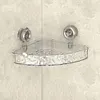 Glacier Pattern Transparent Shower Storage Rack Punch-Free Suction Cup Shelf