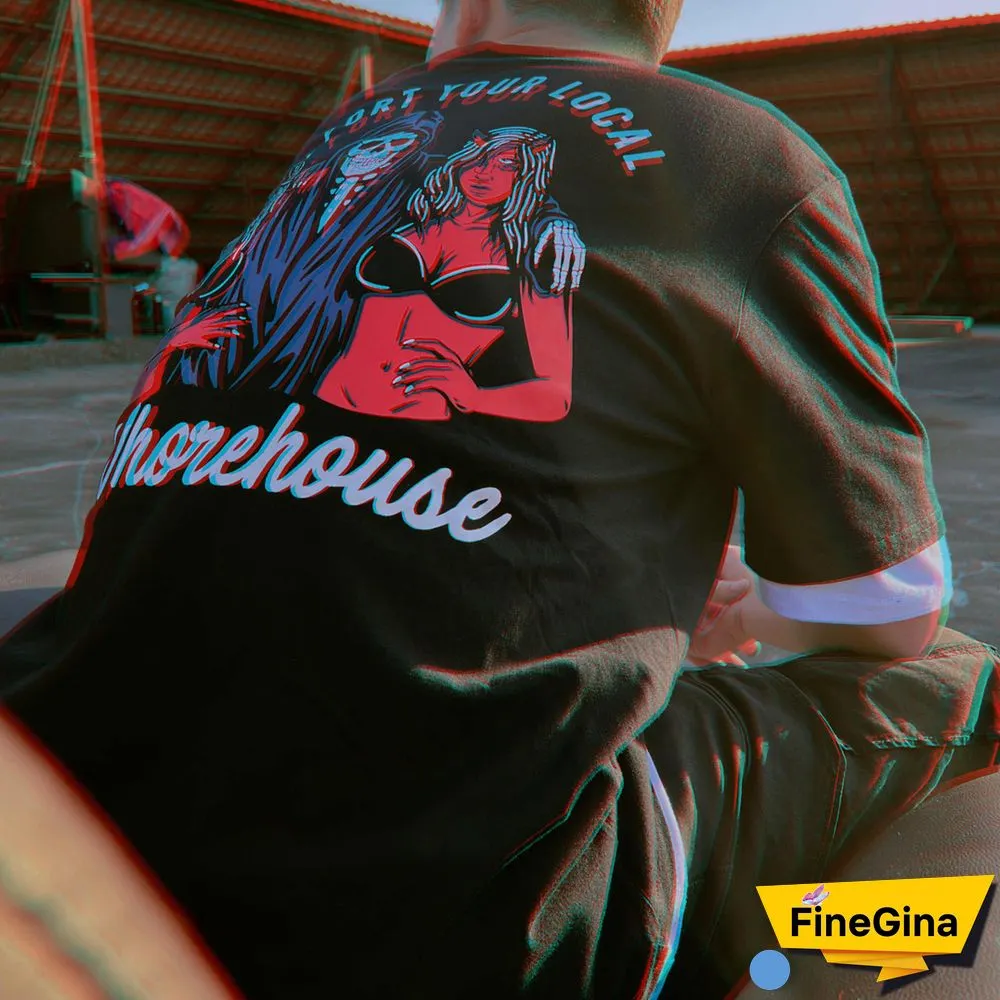 Support Your Local Whorehouse Printed Men's Casual T-Shirt